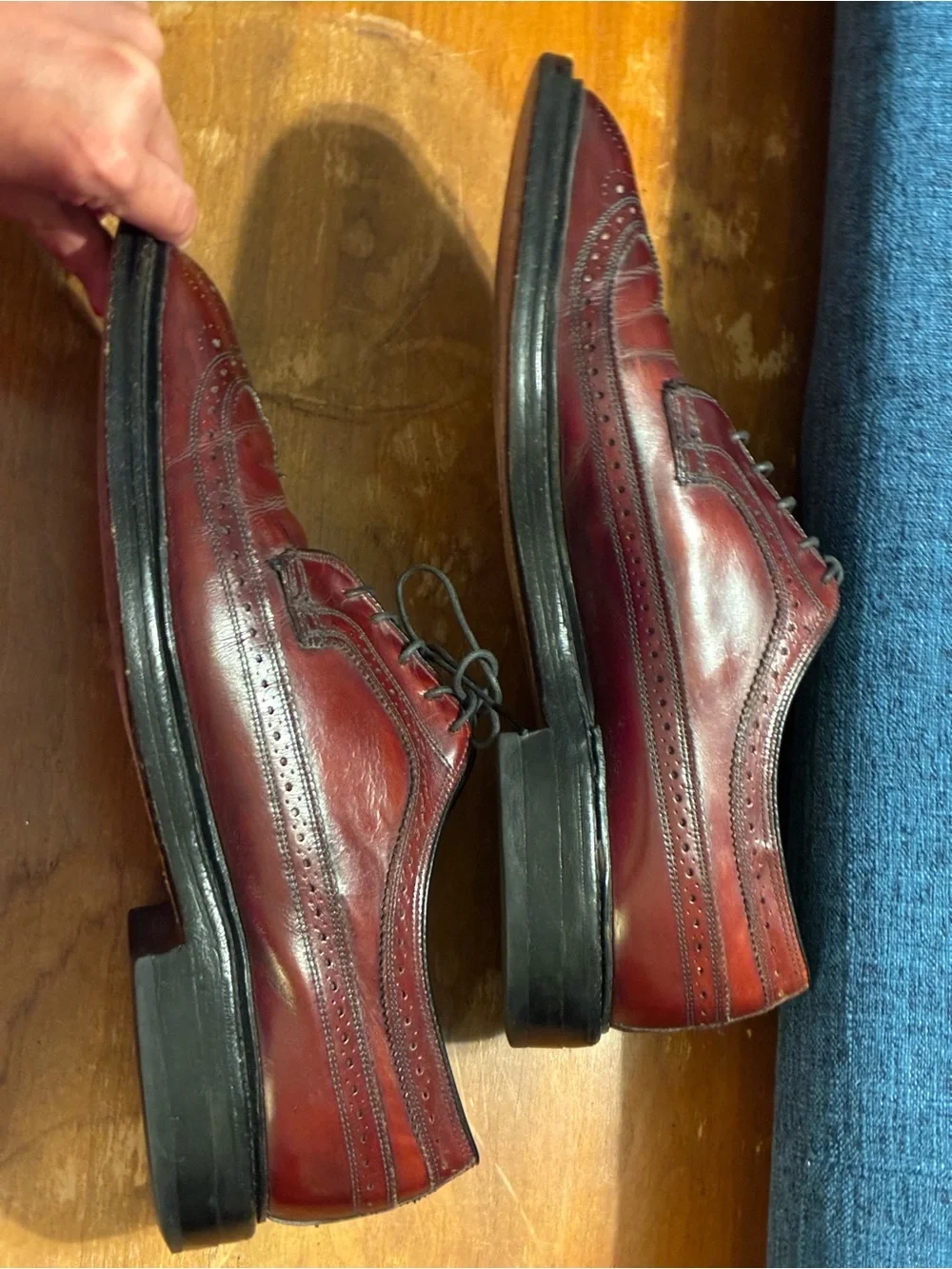 50’s TRUE VINTAGE JOHNSTON & MURPHY Crown Aristocraft Wingtips 9.5 D